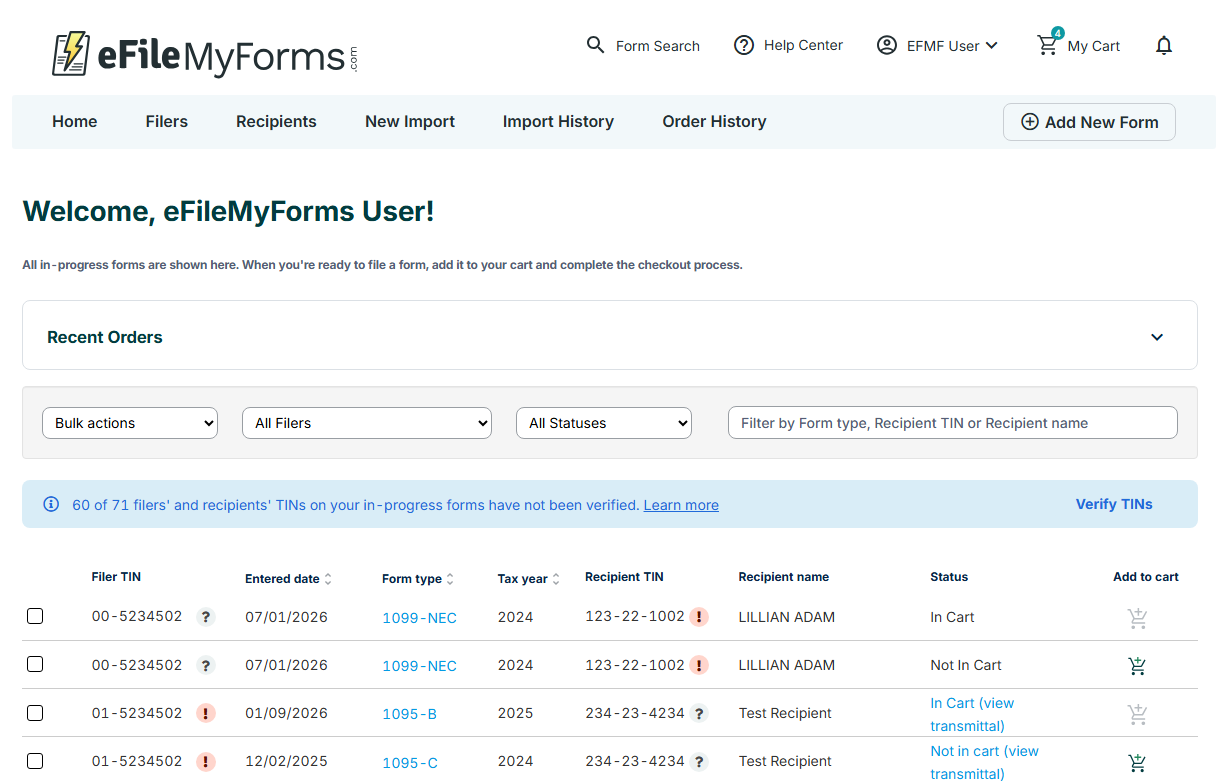 e-File 1099 Online at eFileMyForms.com